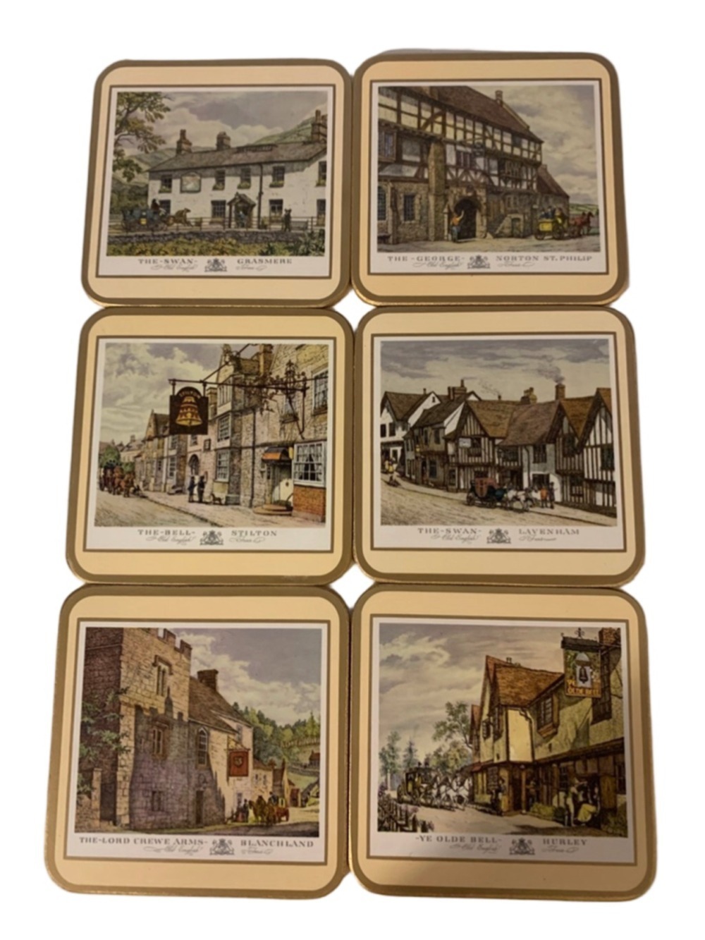 Pimpernel Traditional English Inns Coasters One Size Beige Brown